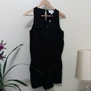 Olive + Oak Black Short Romper NWT